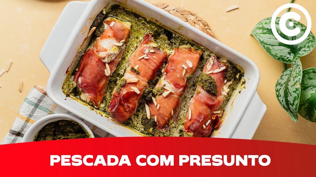 Receita fácil de Lombos de Pescada com Presunto