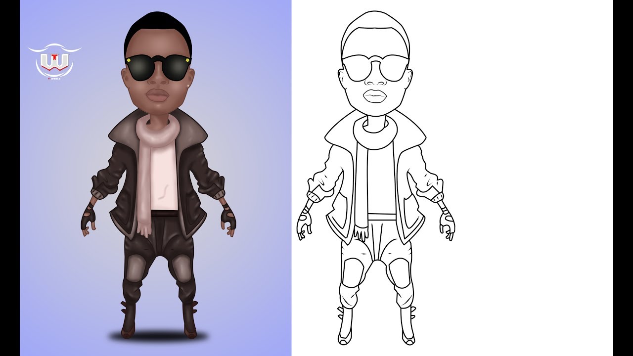 COMMENT COLORER UN DESSIN, CROQUIS, CARTOON, ESQUISSE avec Photoshop