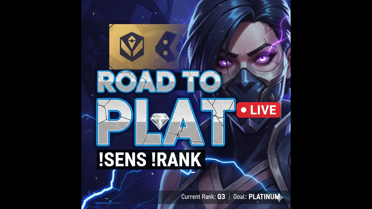ROAD TO PLAT 💎 | Grind! | !Sens !Rank | Velorant Live 🔴