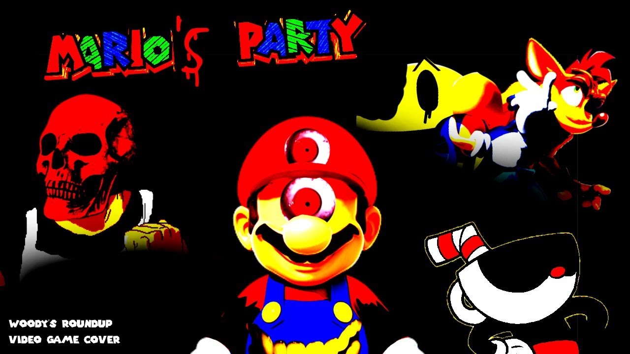 FNF - Mario's Party (Woody's roundup Video game cover)