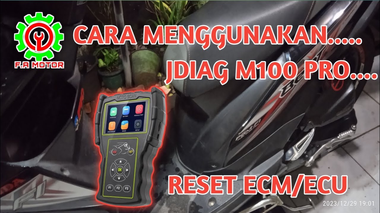 CARA MENGGUNAKAN JDIAG M100 PRO PADA BEAT FI 110 ||DIAGNOSA ANALISA DAN RESET
