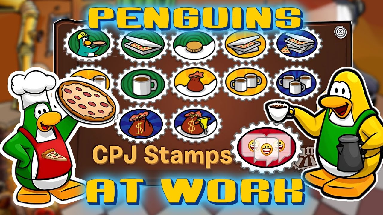 Club Penguin Journey |☕ Penguins At Work COMPLETE Stamp Guide!🍕