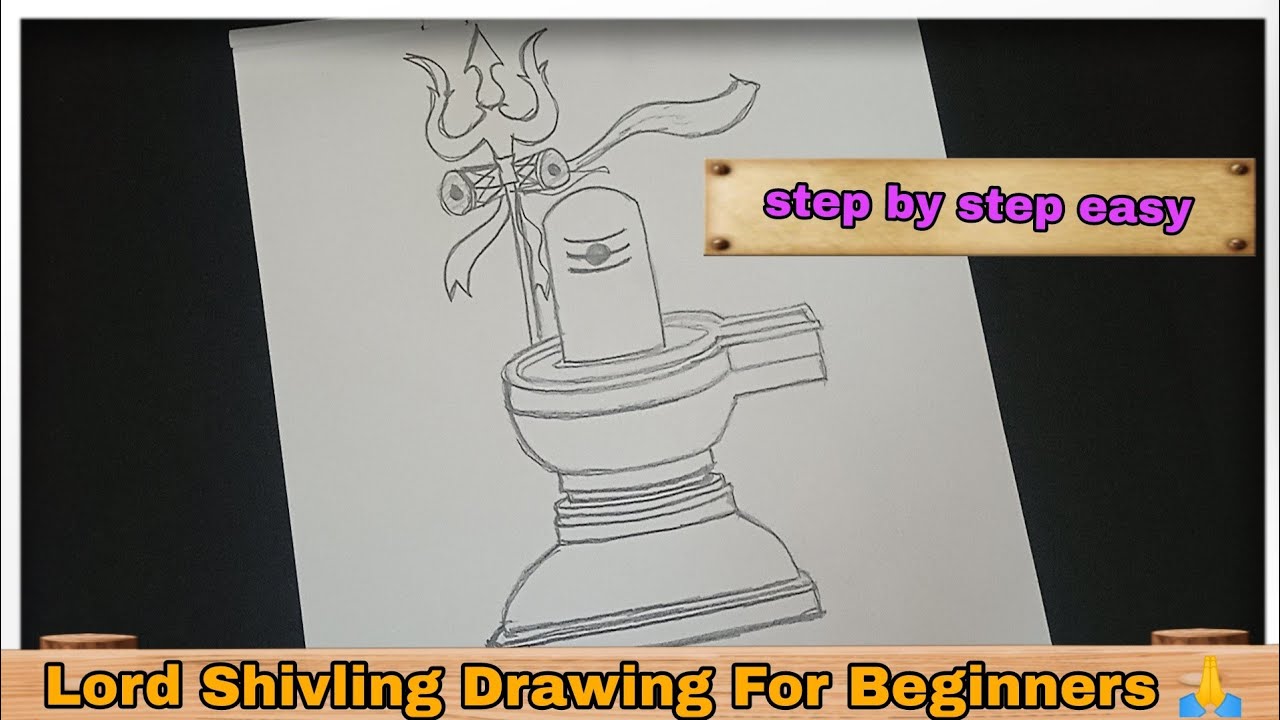 How to draw lord shivling outline🙏