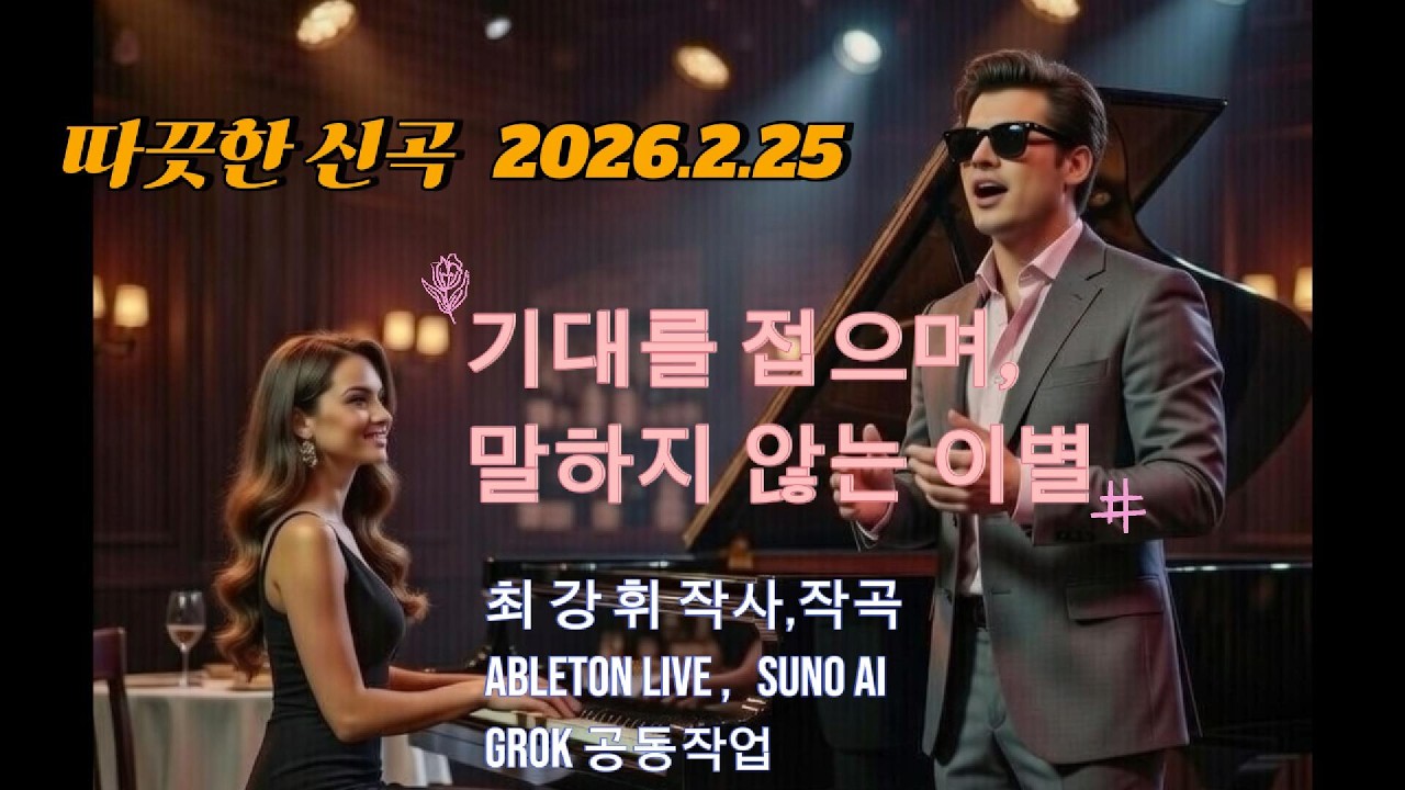 2026년 2월 25일 최신곡. 기대를 접으며, 말하지 않는 이별. K.ballade.