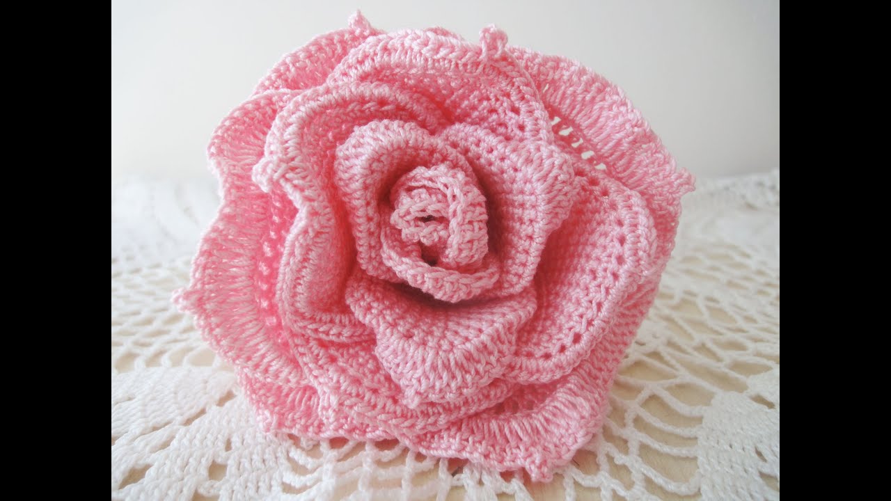Большая роза Часть 1 Rose Crochet Part 1