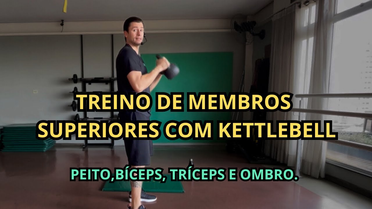 Treino de membros superiores com kettlebell