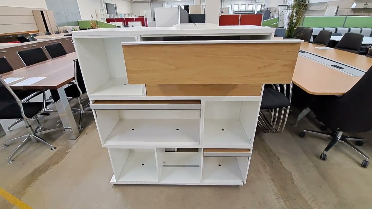 Sedus Sideboard Schrank Aktenschrank weiß braun 3-OH 120x135 Büromöbel sb0437