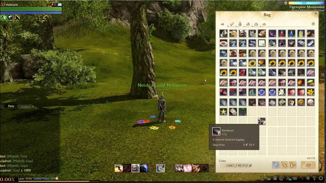Archeage Majestic Tree massive amounts of logs