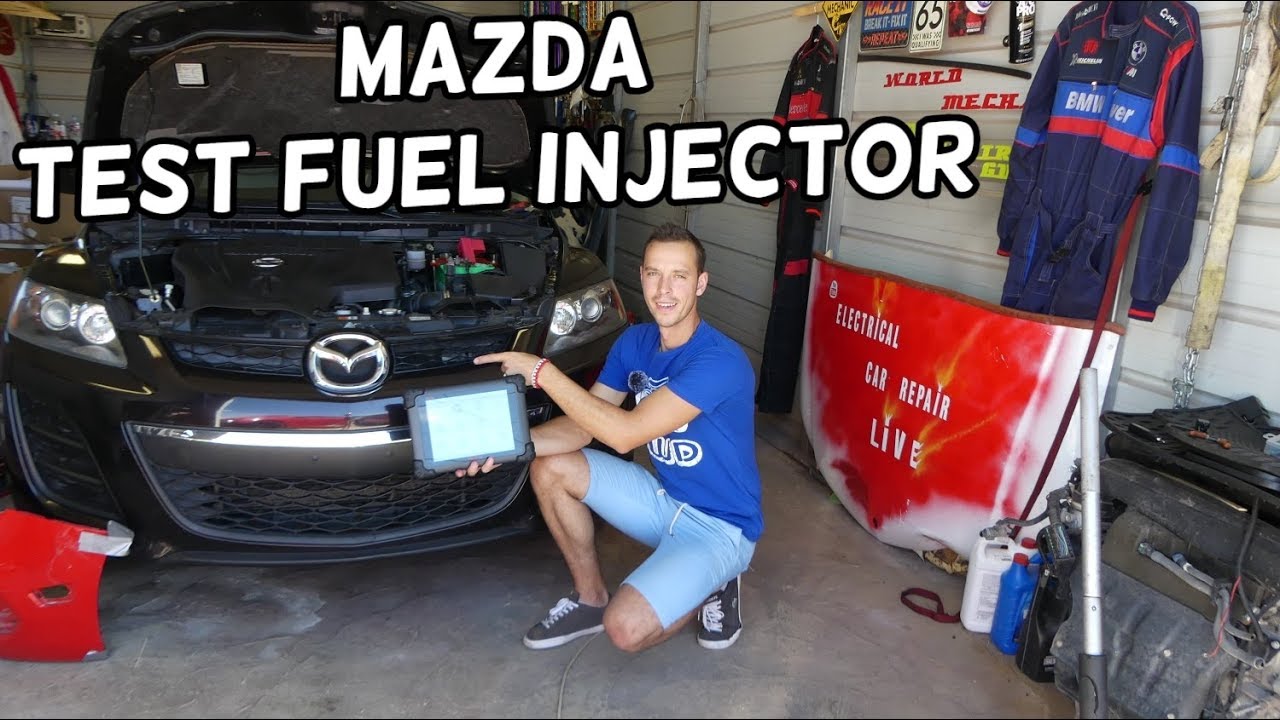 HOW TO TEST FUEL INJECTOR ON MAZDA 2 3 5 6 CX-3 CX-5 CX-7 CX-9 MIATA  FUEL INJECTOR NOT WORKING