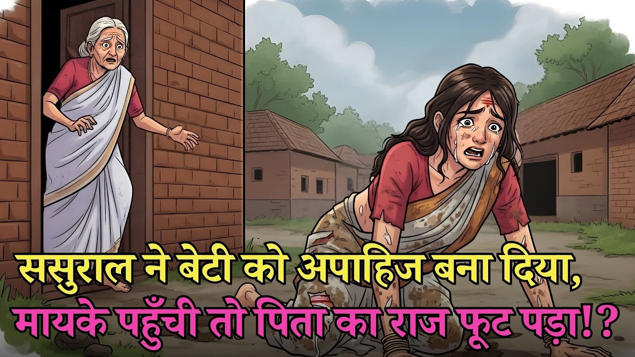 ससुराल ने बेटी को अपाहिज बना दिया, घिसटते हुए मायके पहुँची — तब मजदूर पिता की असली पहचान सामने आई!