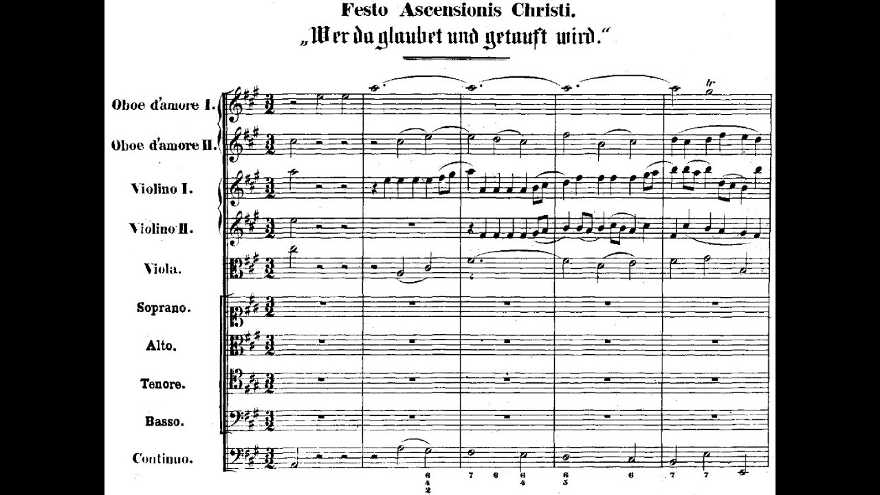 Johann Sebastian Bach - Cantata: Wer da gläubet und getauft wird, BWV 37. {w/ score.}