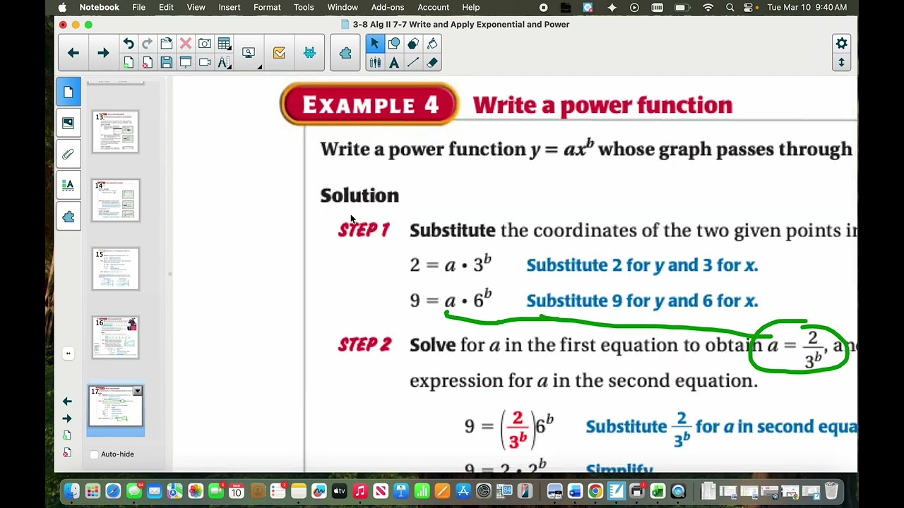 Writing Exponential and Power Functions