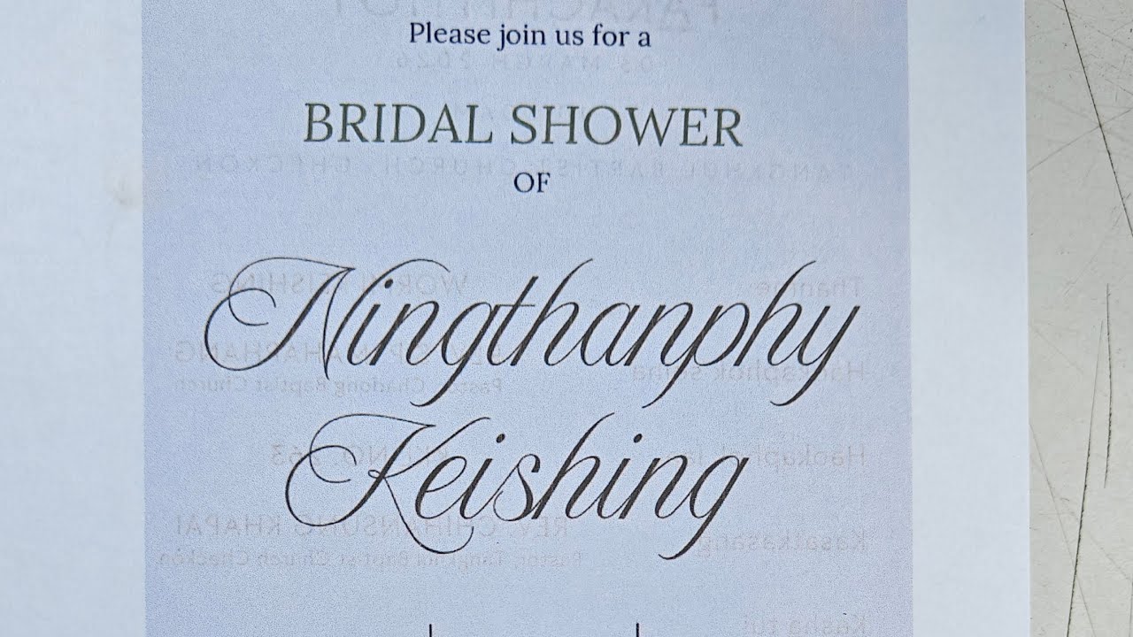 Ningthanphy Keishing Bridal Shower at TBC Checkon