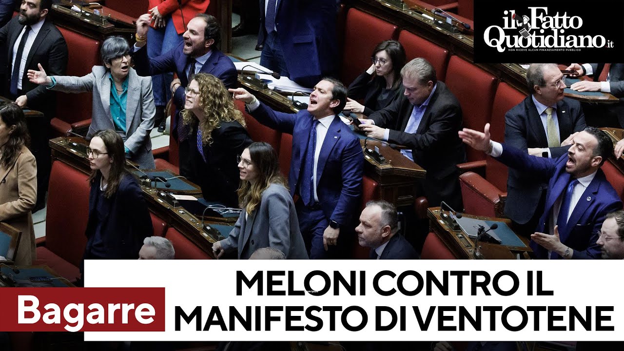 Meloni legge il manifesto di Ventotene in Aula: scintille e proteste dall'opposizione