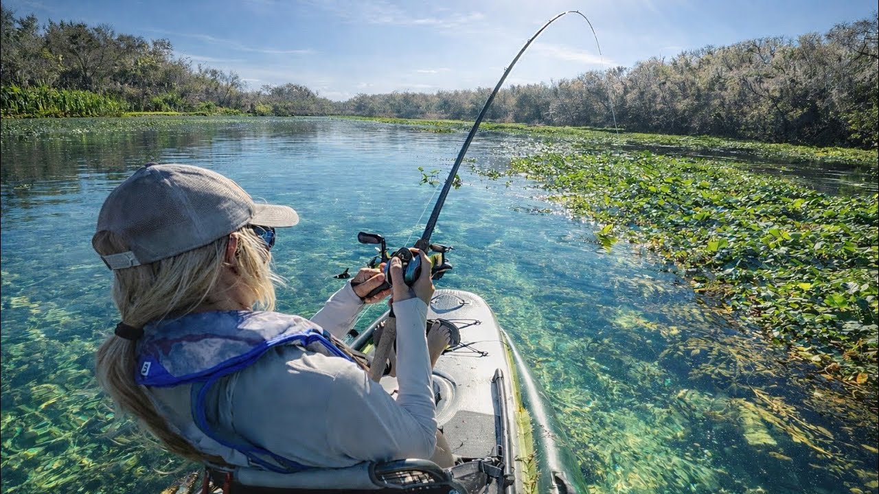 Kayak Fishing an Ulta Clear Creek In Gator Waters
