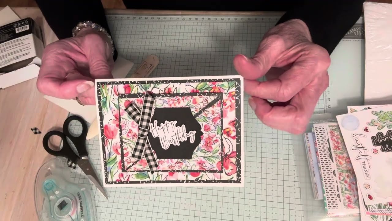Trevis’ February 11, 2025 Stampin’ Up! Mixed Media Florals (No Stamping) Card