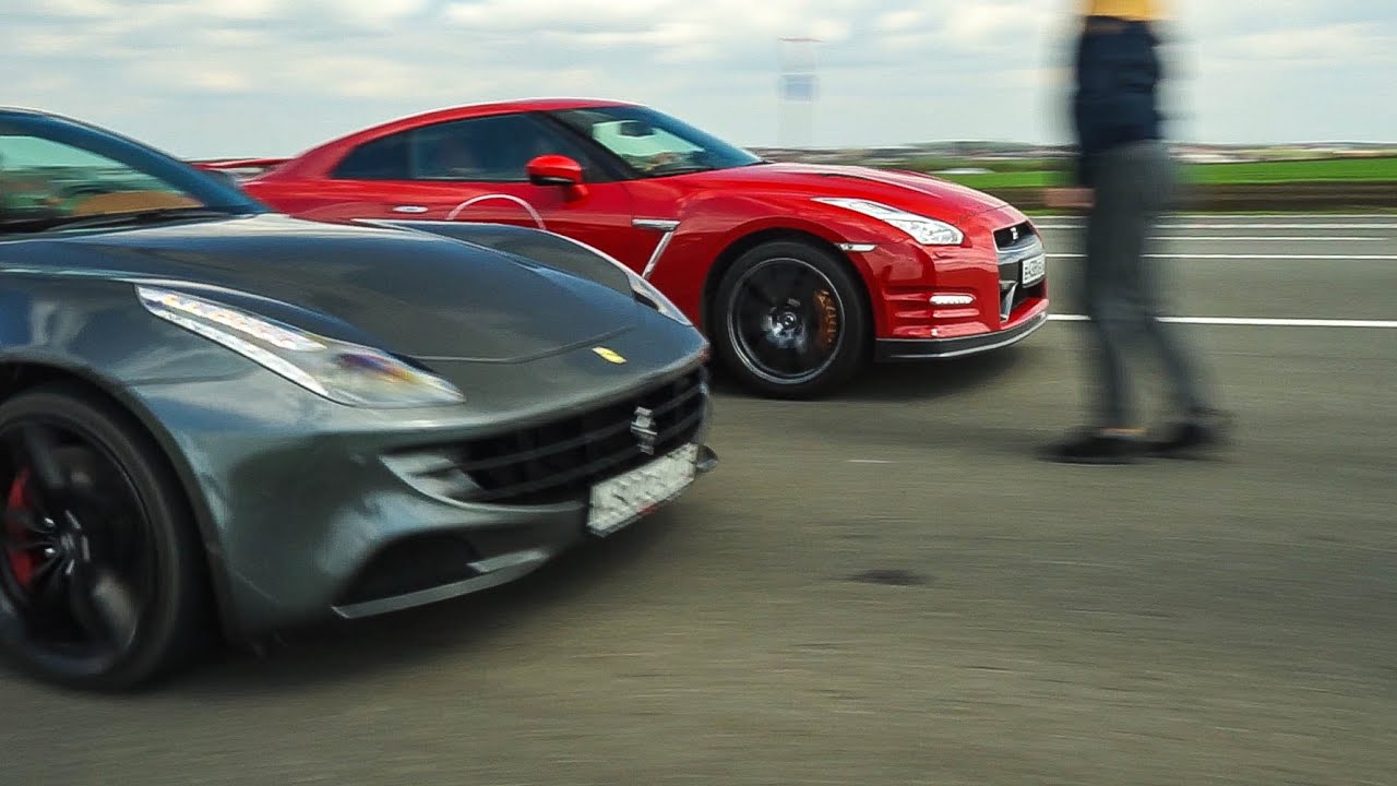 NISSAN GT-R vs FERRARI FF vs LANCER EVO X