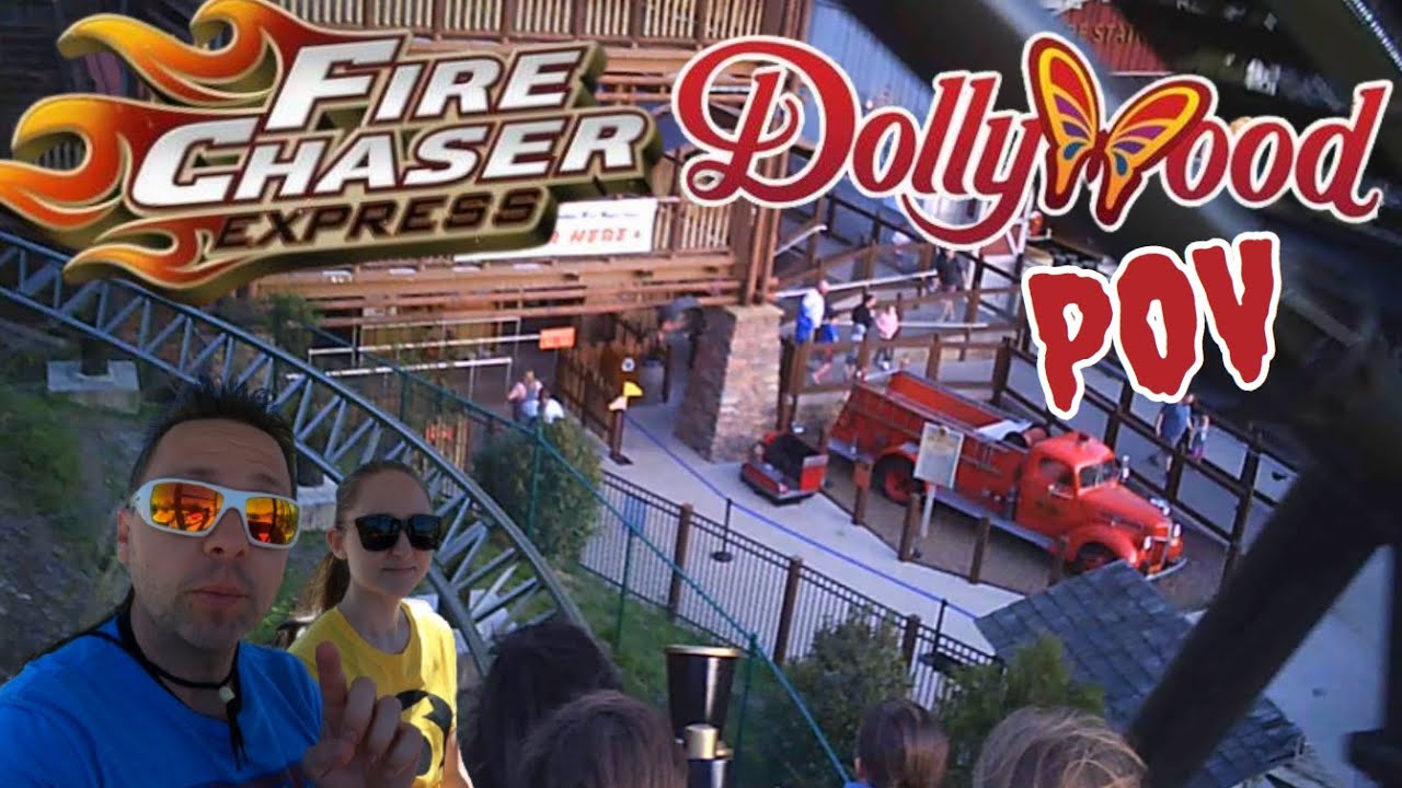 Fire Chaser Express (On-Ride) POV Запущен аттракцион «Американские горки» и обзор Долливуд Пиджен...