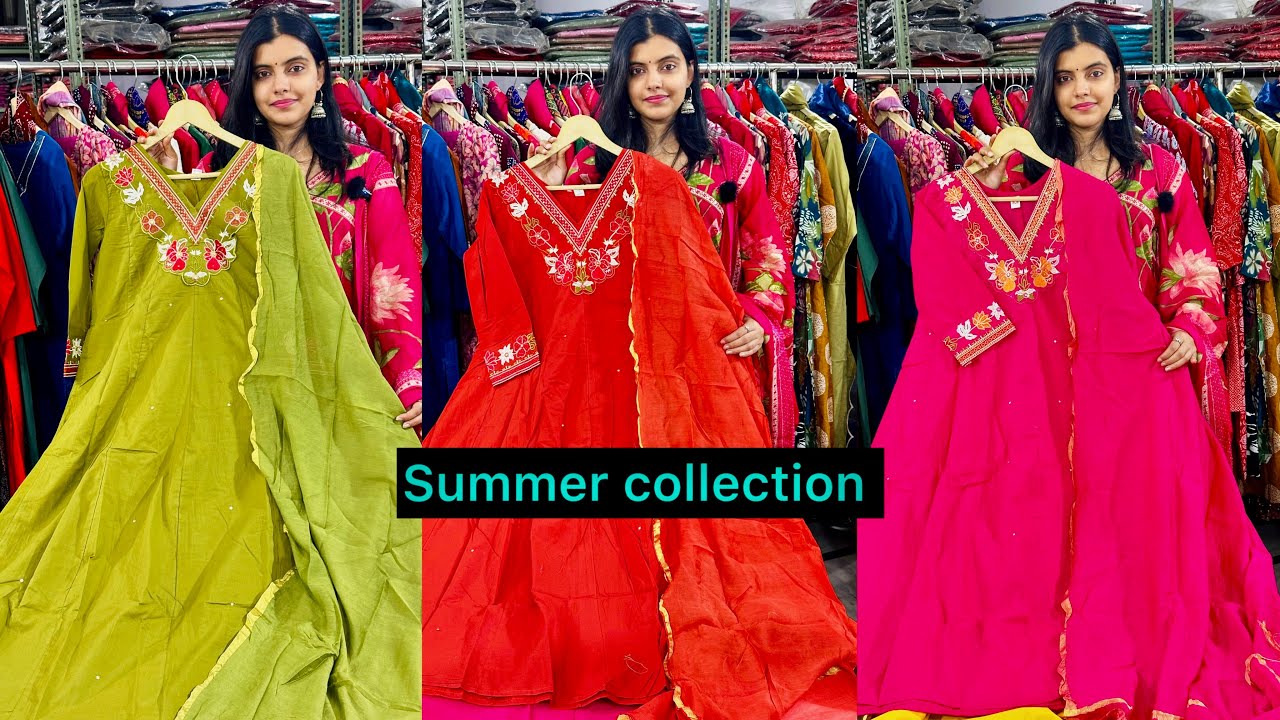 Cotton,silk Anarkali sets at wholesale price buy single pieces || direct from Jaipur factory #single