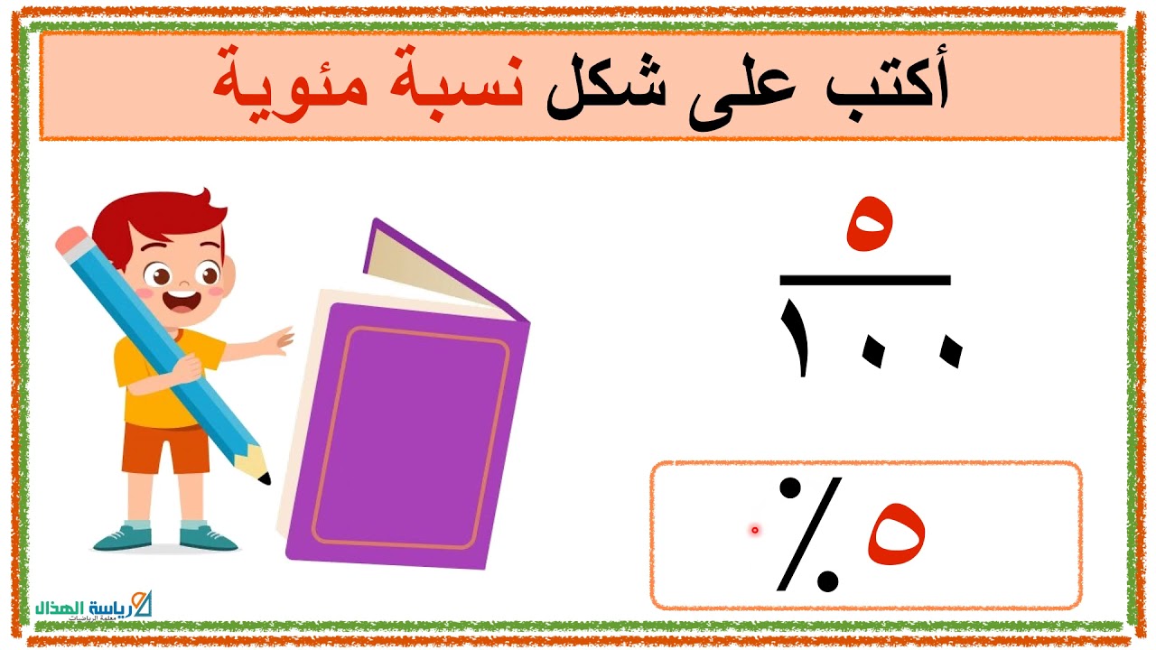 3-10 ادراك مفهوم النسبة المئوية