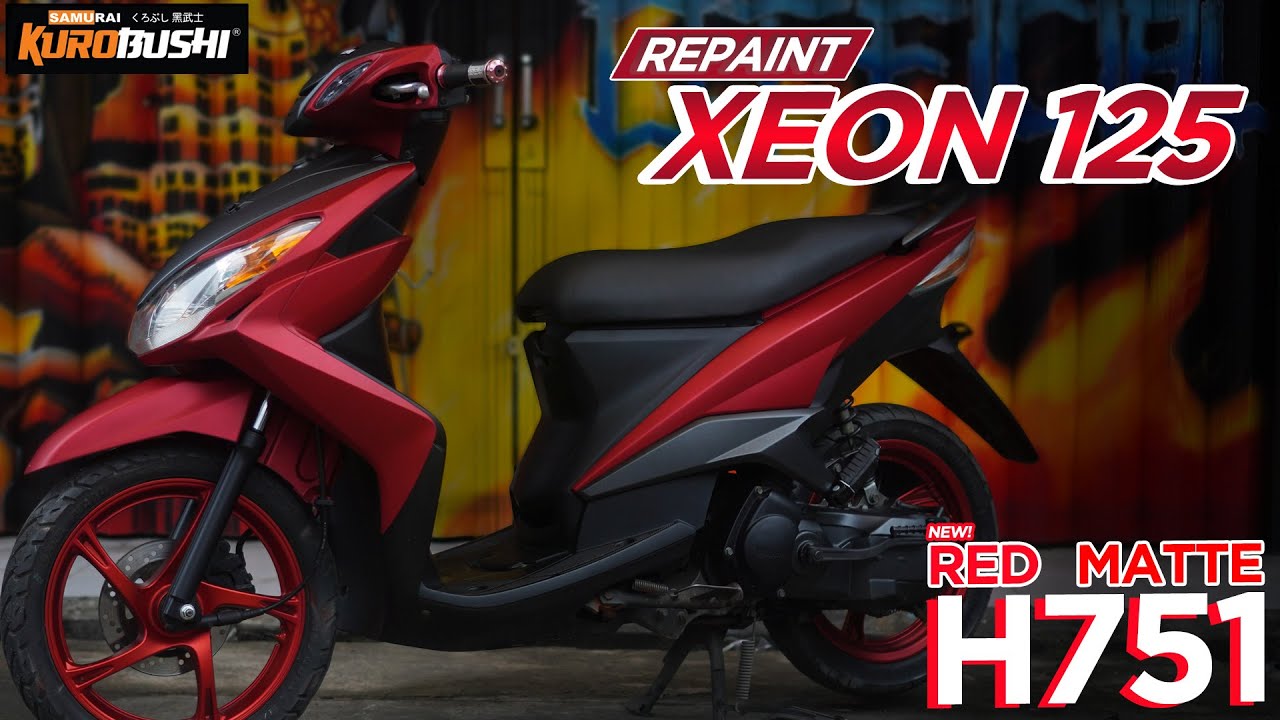 REPAINT YAMAHA XEON 125 DENGAN WARNA TERBARU MATTE RED H751