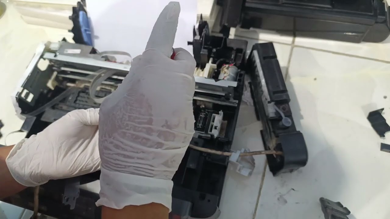 Menegangkan kukira headnya buntu🤦‍♂️|Unboxing Head epson m200 | Cara ganti Head printer epson m200