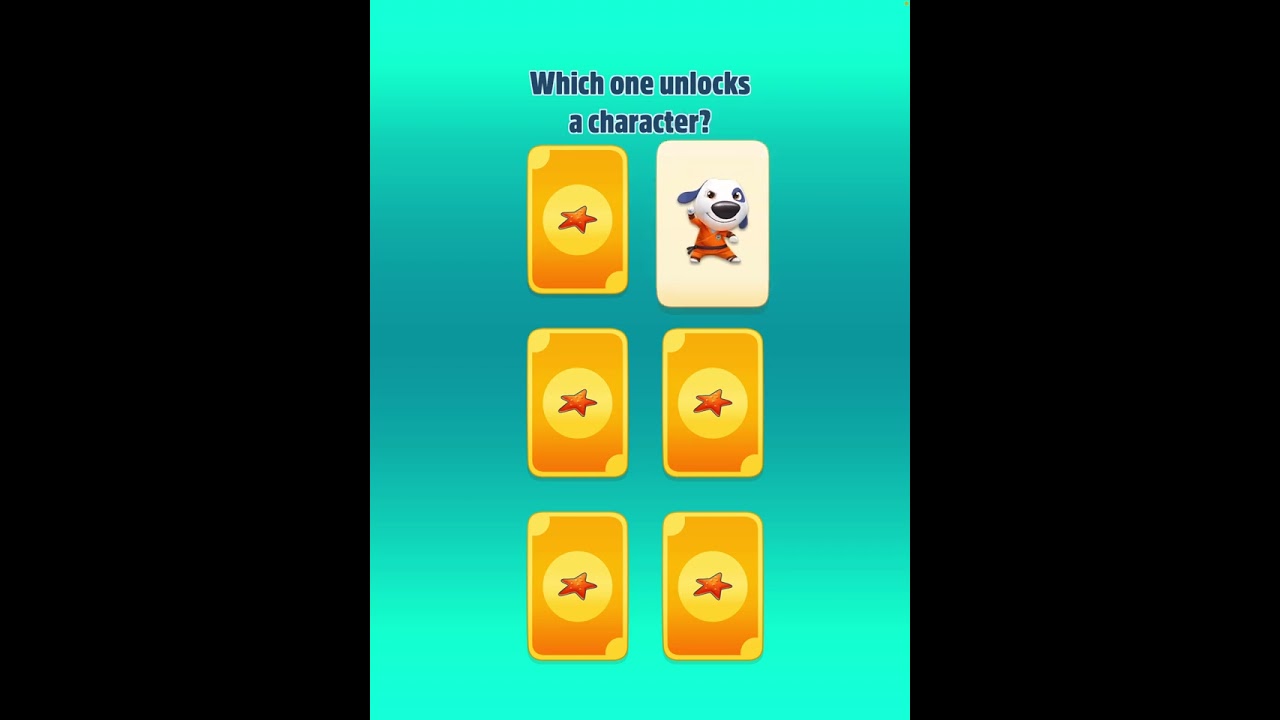 Talking Tom Gold Run Lucky Cards Unlock Kung fu Hank at Sea Stars