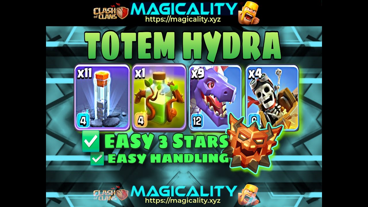 TH18 LEGEND HYDRA 11xTOTEM +OG (#8) EASY 3STAR #mousy #coc #clashofclans #supercell
