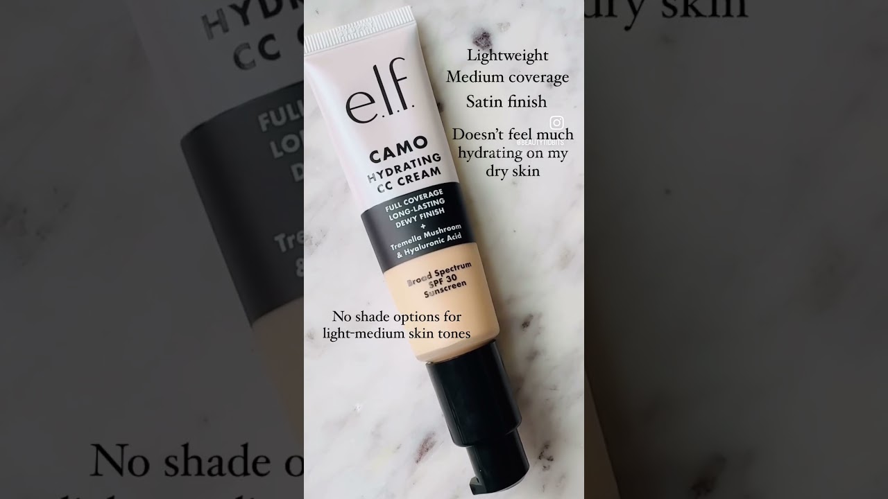 elf Camo Hydrating CC Cream vs IT Cosmetics CC+ Nude Glow Skin Tint 