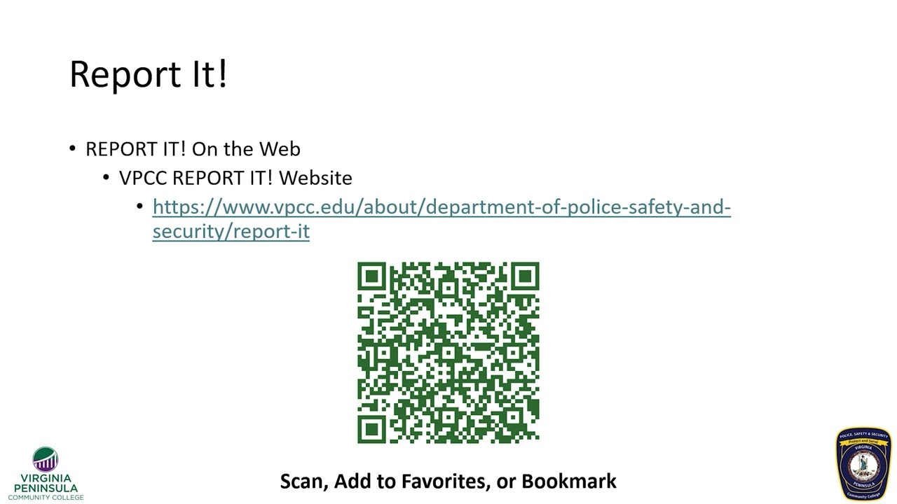 VPCC New and Returning Student Safety and Security Orientation