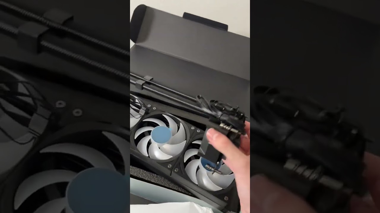 Triple-fan AIO cooler in action