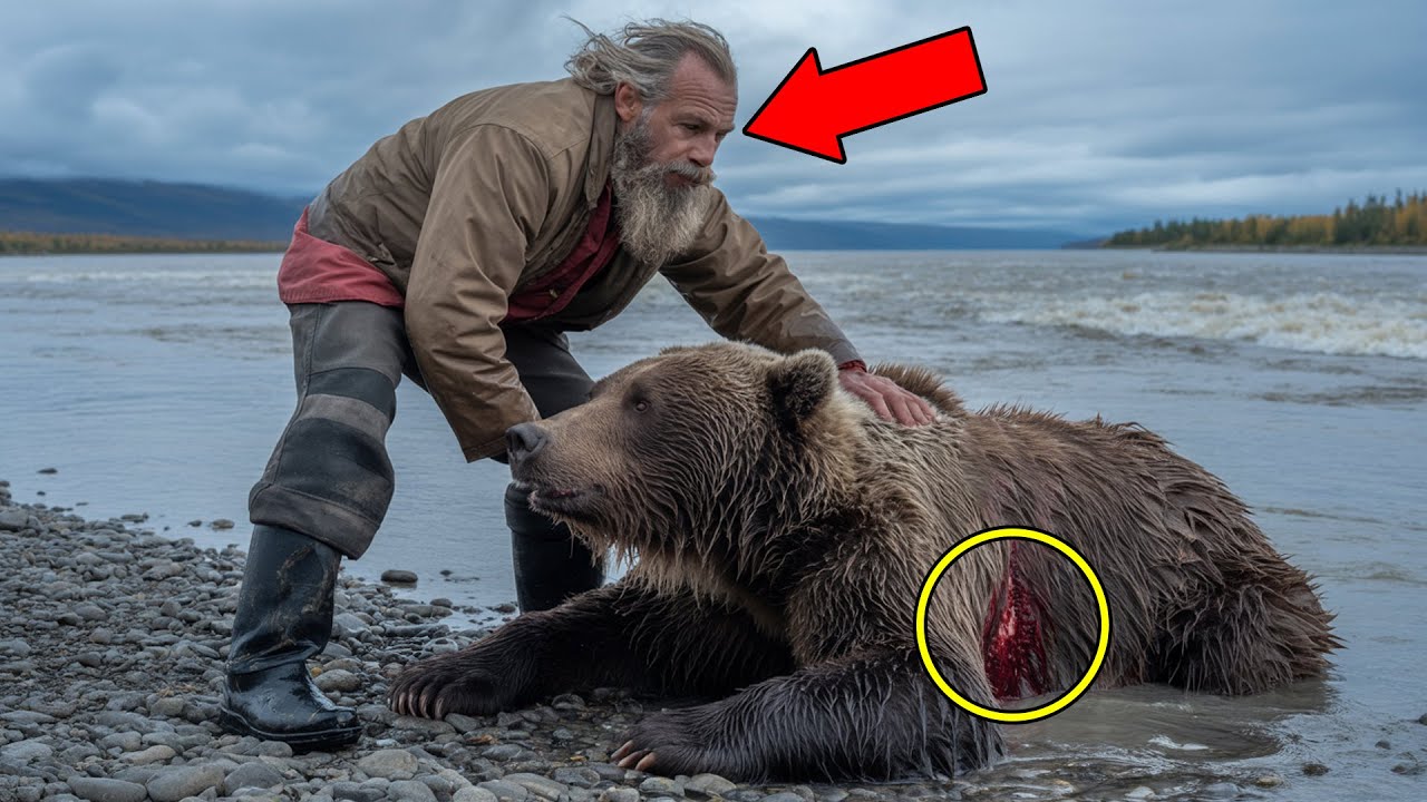 Man Pulls a Wounded Bear From a River — Seconds Later, Something Terrifying Happens