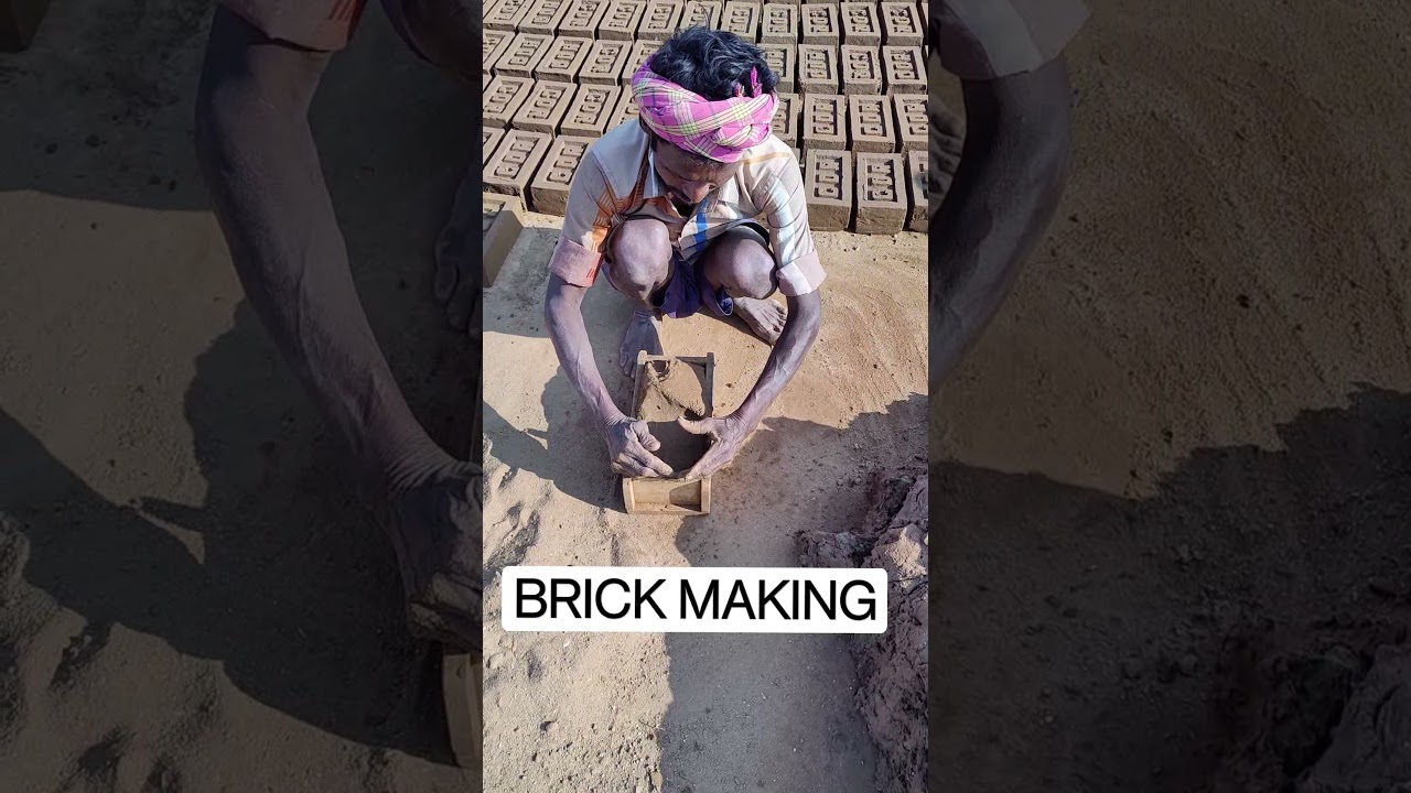 Brick making process by manual method in zig Zag Bhatta | red clay brick preparation #shorts #kiln