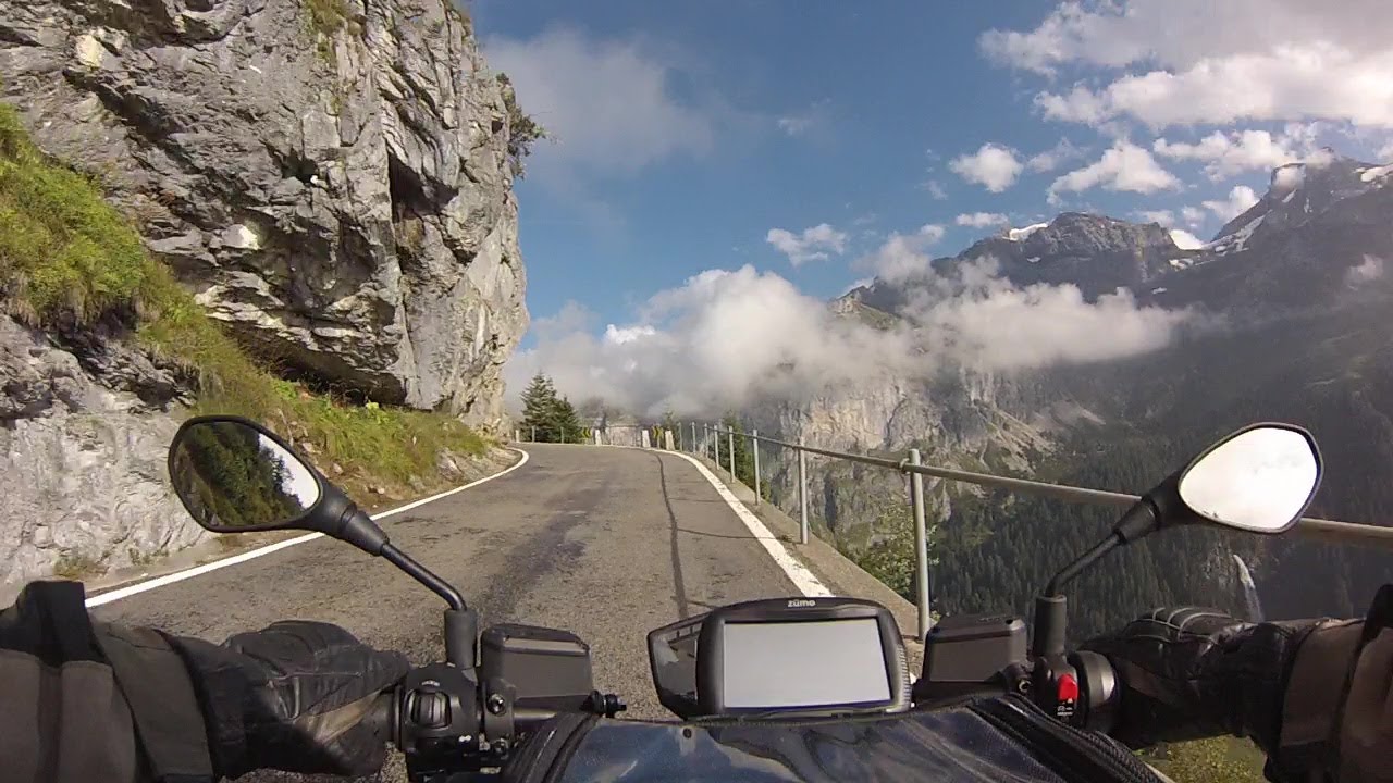 Klausenpass Bürglen Passhöhe, onboard Aprilia Shiver 900