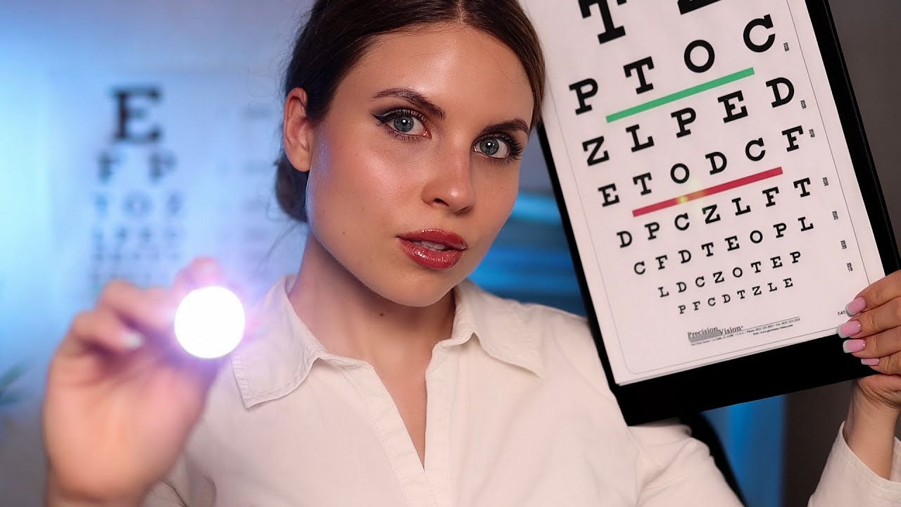 ASMR Eye Exam, Vision Tests, Color Blindness Check, Optic Nerve, Testing Lenses | Soft Spoken