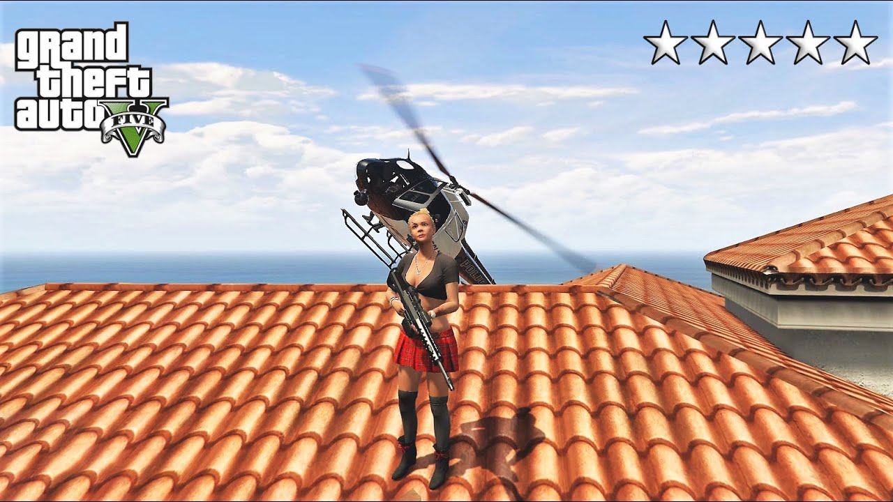GTA 5 - TRACEY'S FIVE STAR COP BATTLE! (GTA V Funny Moment)