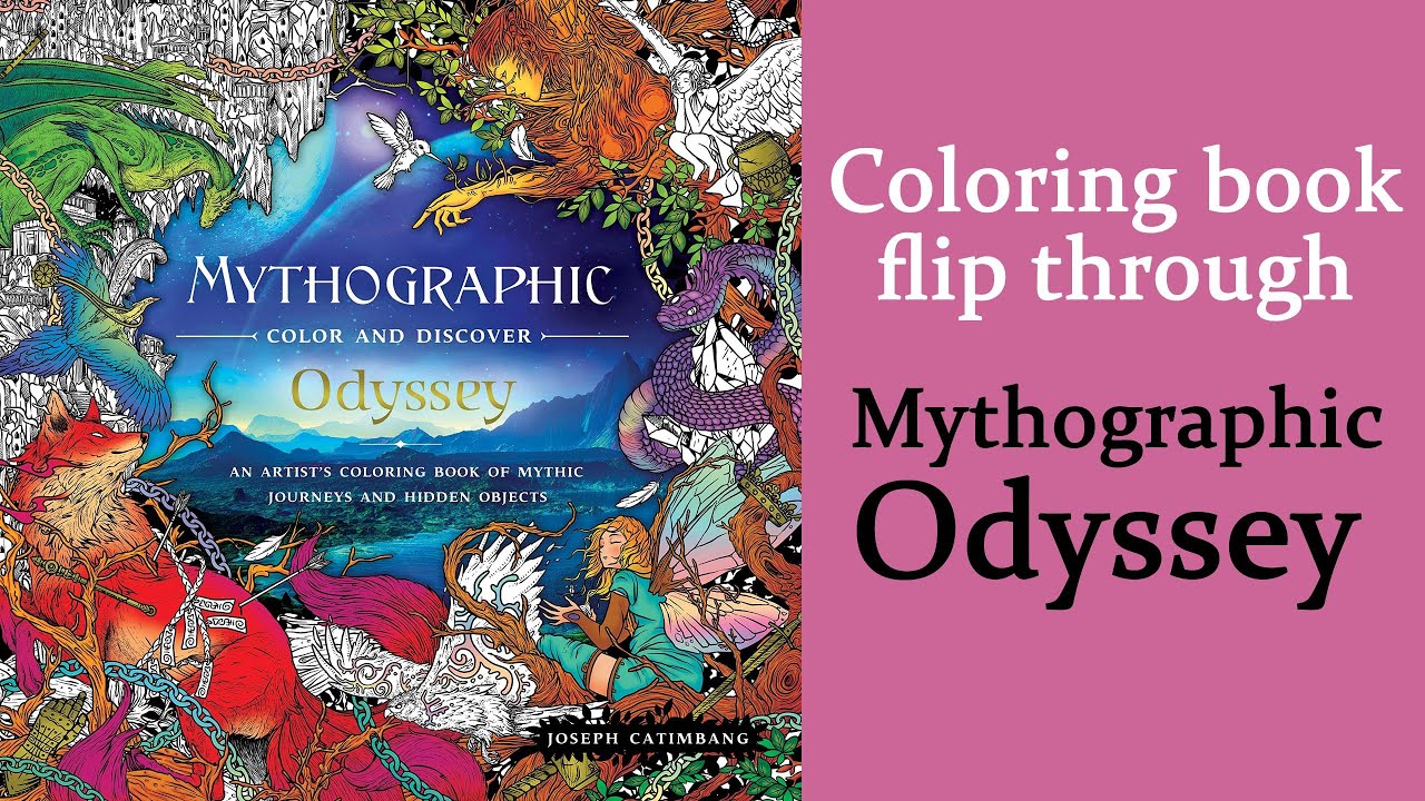 Mythographic Color and Discover: Odyssey  #Coloring book flip through #adultcoloring
