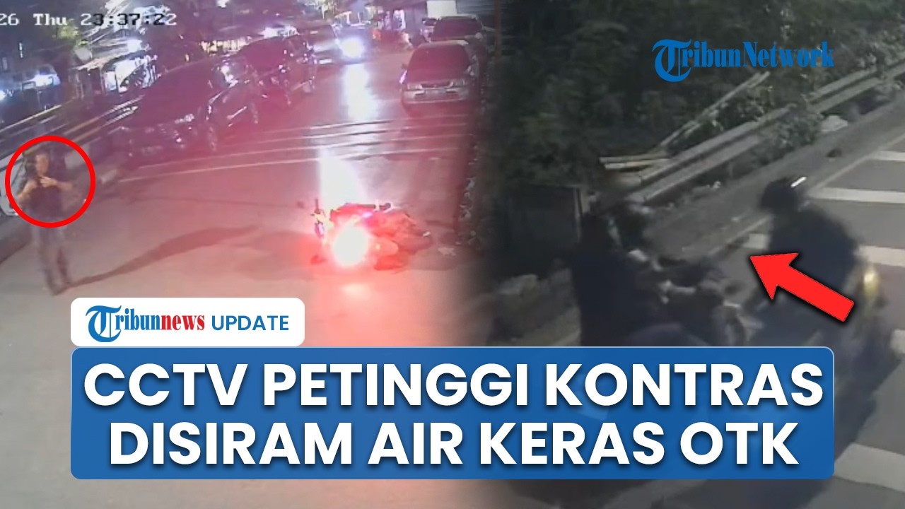 CCTV Detik-detik Petinggi KontraS Disiram Air Keras OTK di Jakpus hingga Alami Luka Bakar Parah