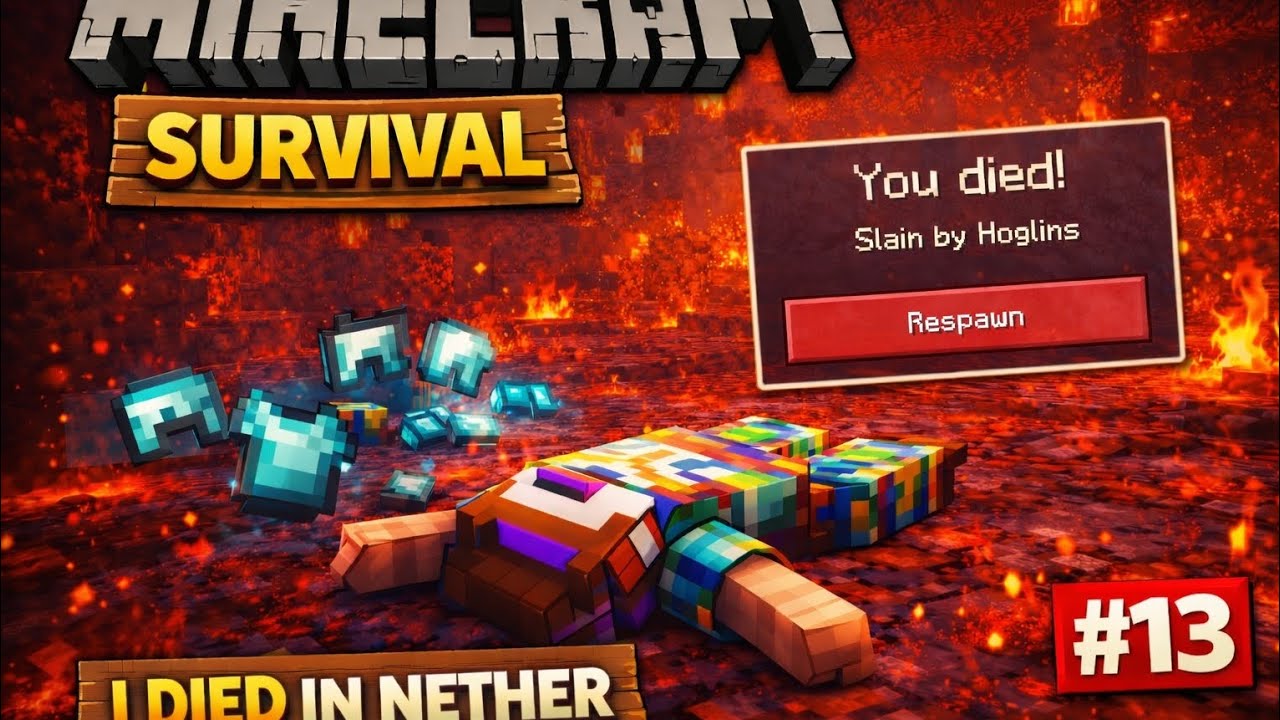 Minecraft survival series ep13 I lost my diamond armor #minecraft #video 