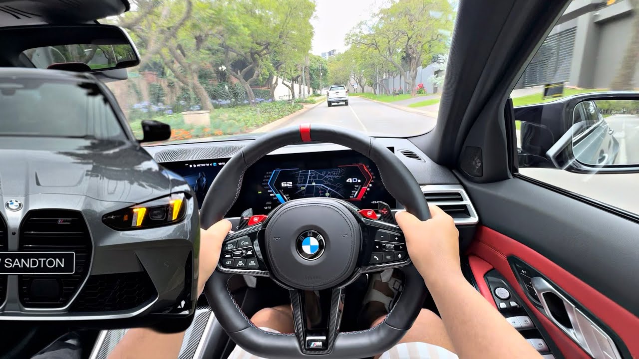Видео с тест-драйва BMW M3 Competition xDrive 2025 года в разрешении 4K.