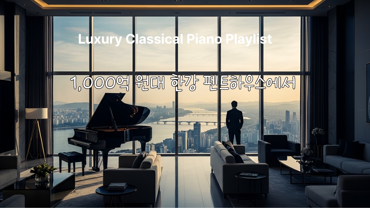 1,000억 한강 펜트하우스, 홀로 야경을 내려다보며 듣는 Luxury Classical Piano Playlist 🖤