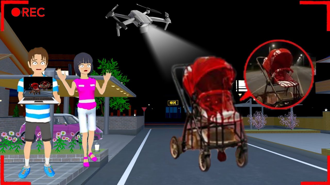 Yuta Mio Panik CCTV Merekam STROLLER BAYI BERLUMURAN D4R4H Di Depan Rumah 😱| Sakura School gameplay 