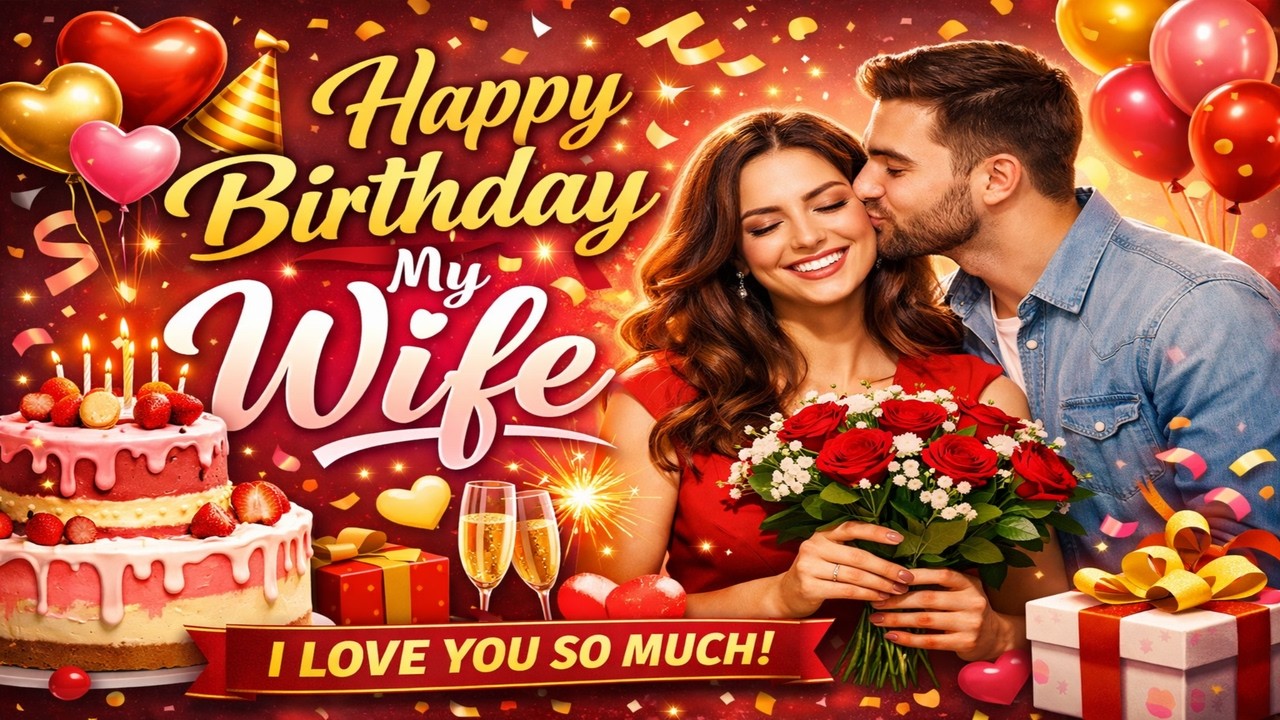 Happy Birthday My Dear Wife 💗 | Love Birthday Song | Wishwell Studio#birthday #happybirthday #usa