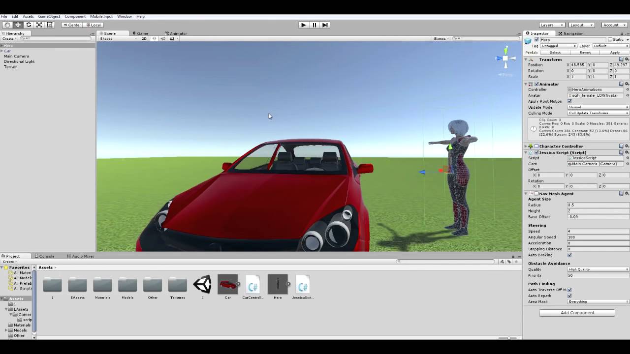 Unity 5, уроки по заявкам #2 Садимся в авто