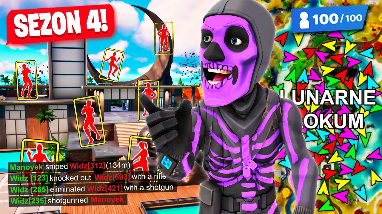 100 WIDZ&Oacute;W na SEZON 4 w Fortnite