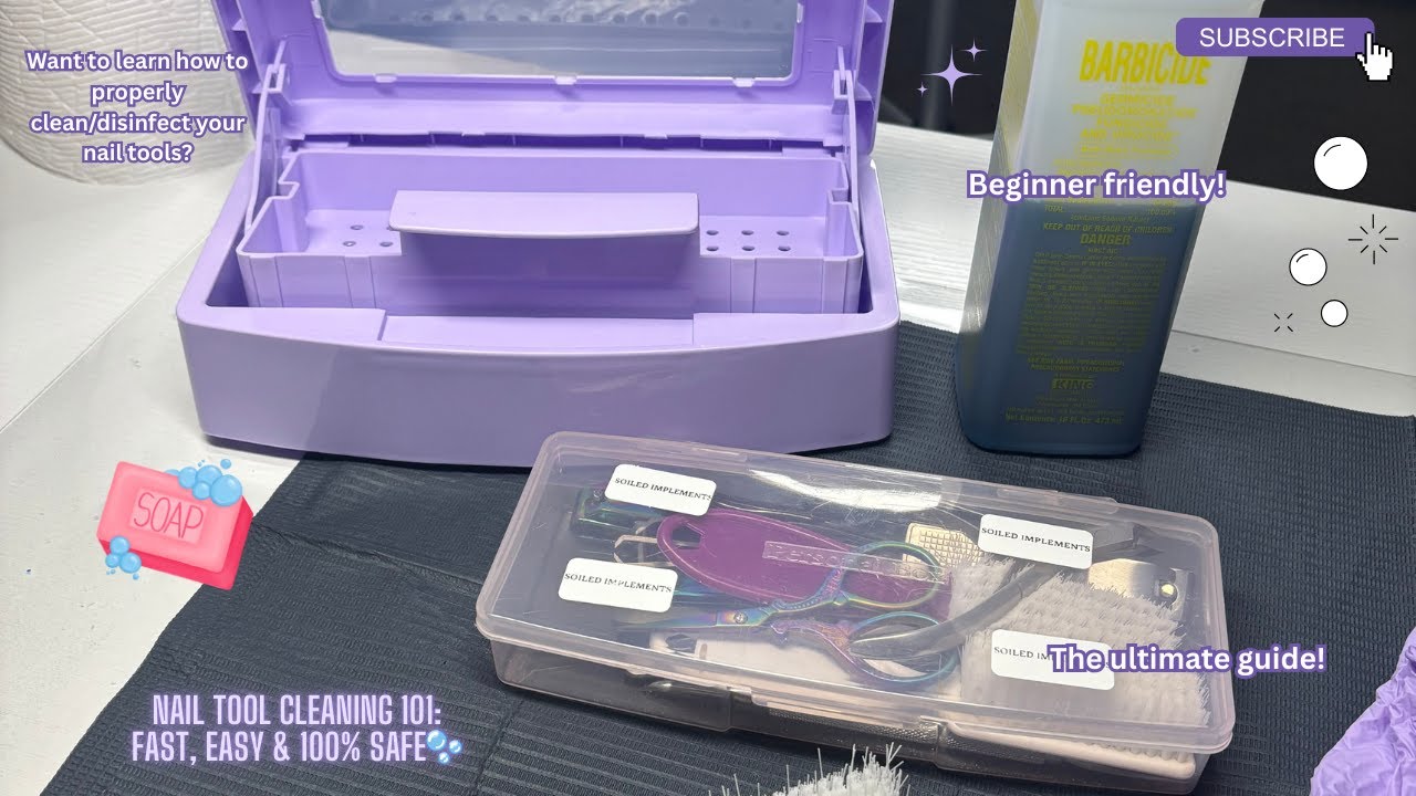 Step-by-Step: Cleaning & Sanitizing Nail Implements For Beginners 💅🏽🧼