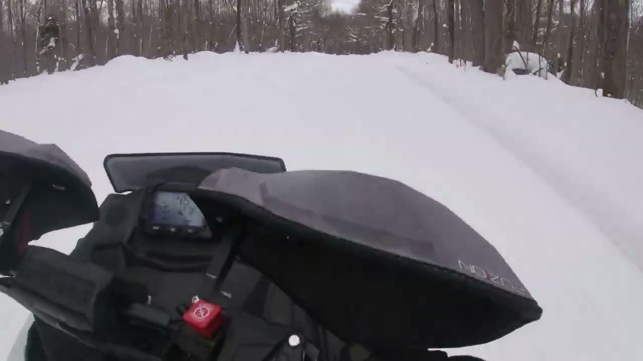 Old Forge NY Snowmobiling Trail Conditions 2/2/25. Trail 7 to Trail 17.