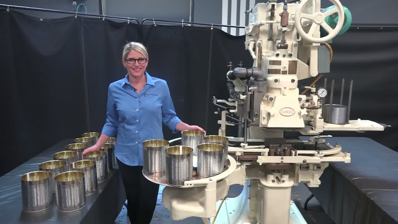 Canco Single Head Vacuum Can Seamer Demonstration