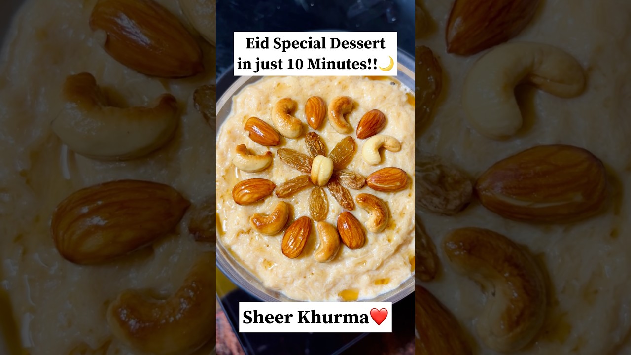 Sheer Khurma Eid Dessert in just 10 Mins!🌙 #payaltastytravels #recipe #foodshorts #shorts #dessert
