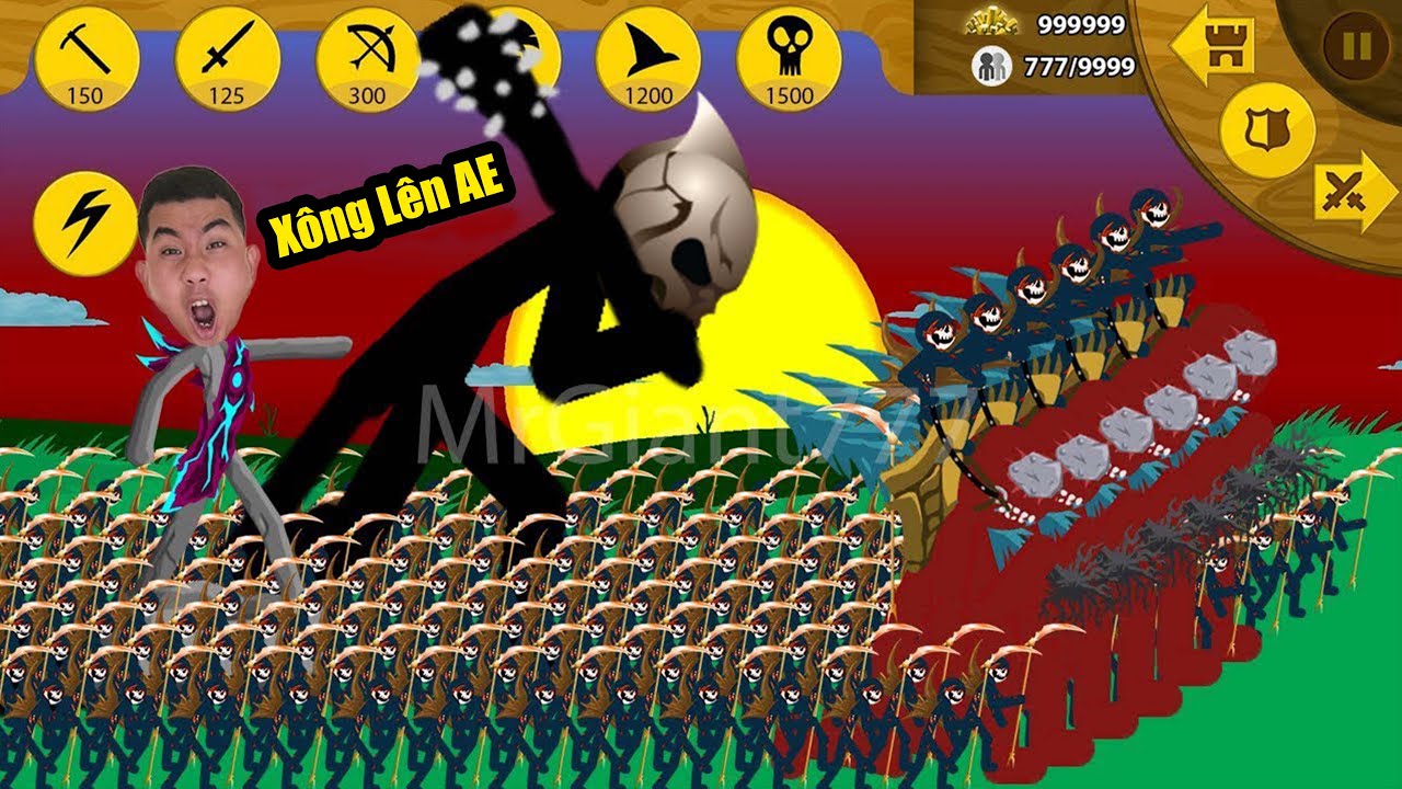 Anh Quân Híp Triệu Hồi 900000 ... Kiếm Sĩ Trong Stick War Legacy